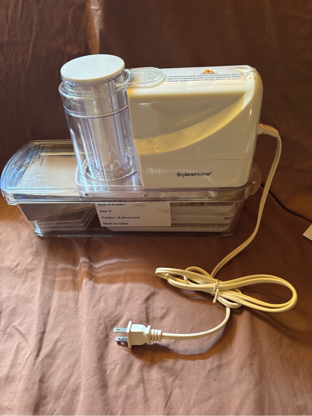 Brylane Home Electric Mandolin Slicer
